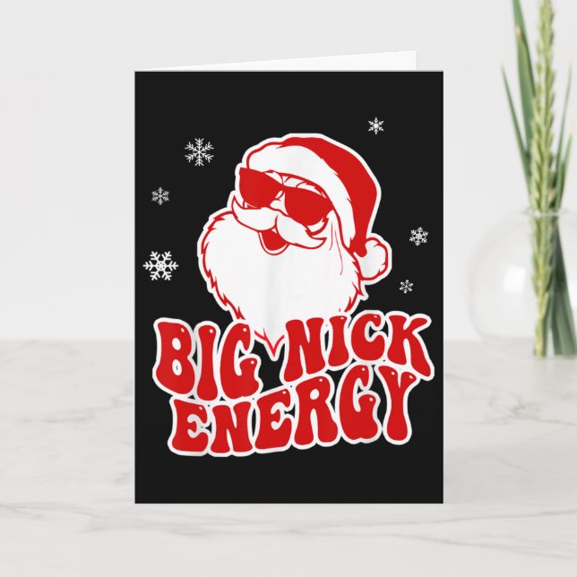 Fun Christmas Big Nick Energy Santa Naughty Adult  Card (Front)