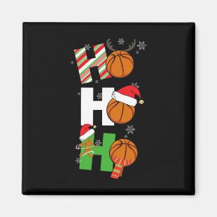 Fun Christmas Bysketbyll Pyjamas Player Matching C Magnet
