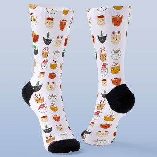 Fun Christmas Cat Socks
