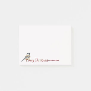 Fun Christmas Chickadee Bird Nature Wildlife Post-it Notes