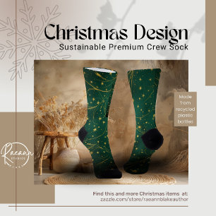 Fun Christmas Design Sustainable Premium Crew Sock