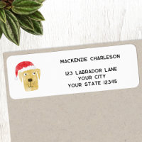 Fun Christmas Dog Personalised Return Address