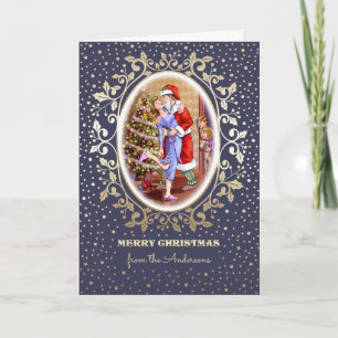 Fun Christmas Family Scene Custom  Holiday Card