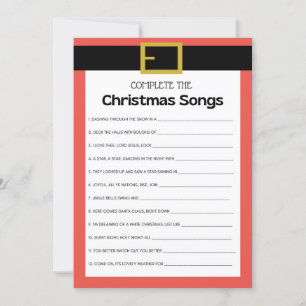 Fun Christmas Game - Not Editable -  Invitation