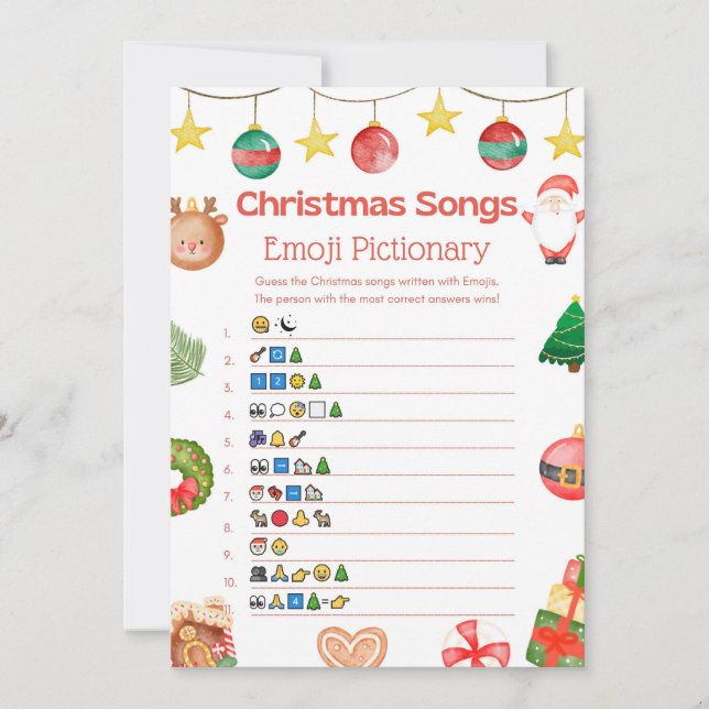 Fun Christmas Game - Not Editable -  Invitation (Front)