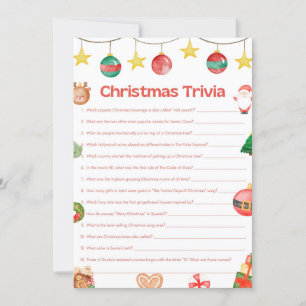 Fun Christmas Game - Not Editable - Invitation