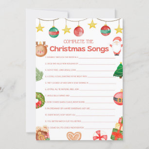 Fun Christmas Game - Not Editable - Invitation