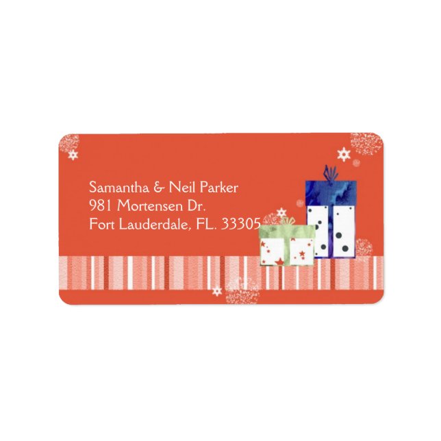 Fun Christmas Gifts Holiday Address Label (Front)