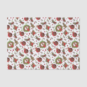 Fun Christmas Gingerbread Men Tissue Paper