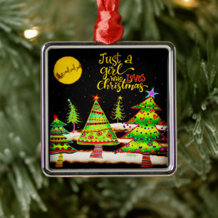 Fun Christmas Girl Quote Festive Inspirivity Metal Tree Decoration