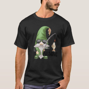 Fun Christmas Gone Fishing Gnome Fisherman Friends T-Shirt