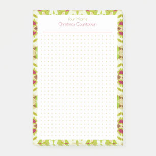 Fun Christmas Green Red Dot Grid Planner Organiser Post-it Notes