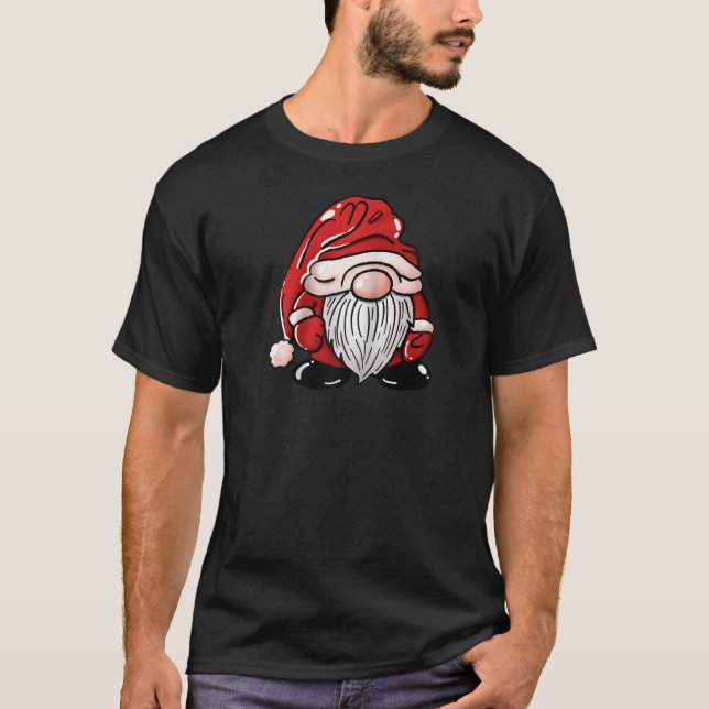 Fun Christmas Happy Gnome I m So Freaking Merry Ra T-Shirt (Front)