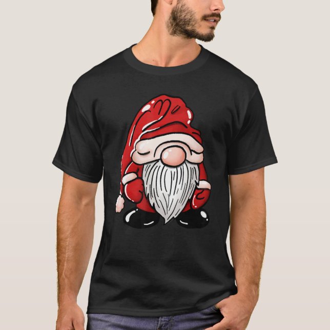 Fun Christmas Happy Gnome I'm So Freaking Merry T-Shirt (Front)