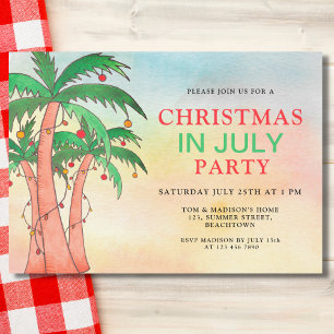 Fun Christmas In July Party Invitation
