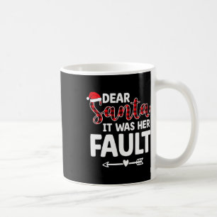 Fun Christmas Matching Couples His Hers Pyjamas Coffee Mug