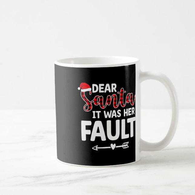 Fun Christmas Matching Couples His Hers Pyjamas  Coffee Mug (Right)