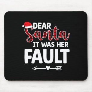Fun Christmas Matching Couples His Hers Pyjamas Mouse Mat