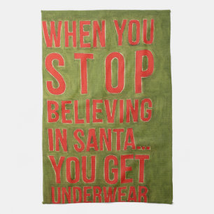 Fun Christmas Message Kitchen Towel! Tea Towel