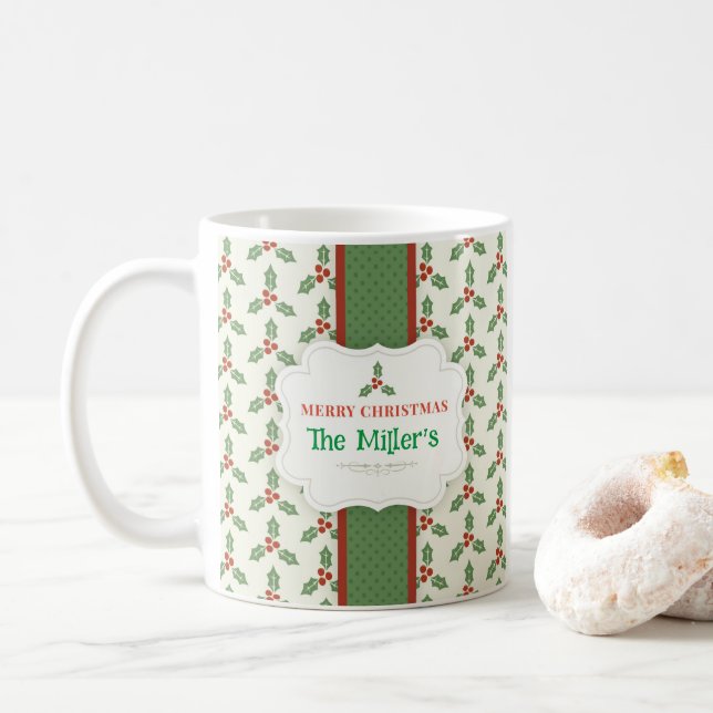 FUN! Christmas Mug - Personalised -Add Name (With Donut)