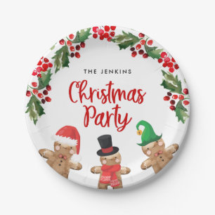 Fun Christmas Party Paper Plate