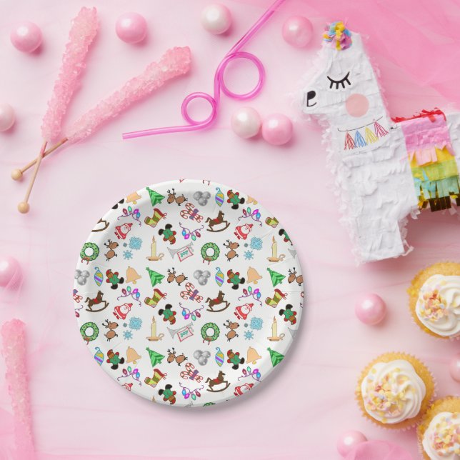 Fun Christmas Pattern Paper Plate (Party)