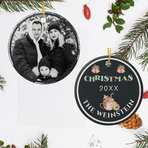 Fun Christmas Photo Keepsake Ceramic Tree Decoration
