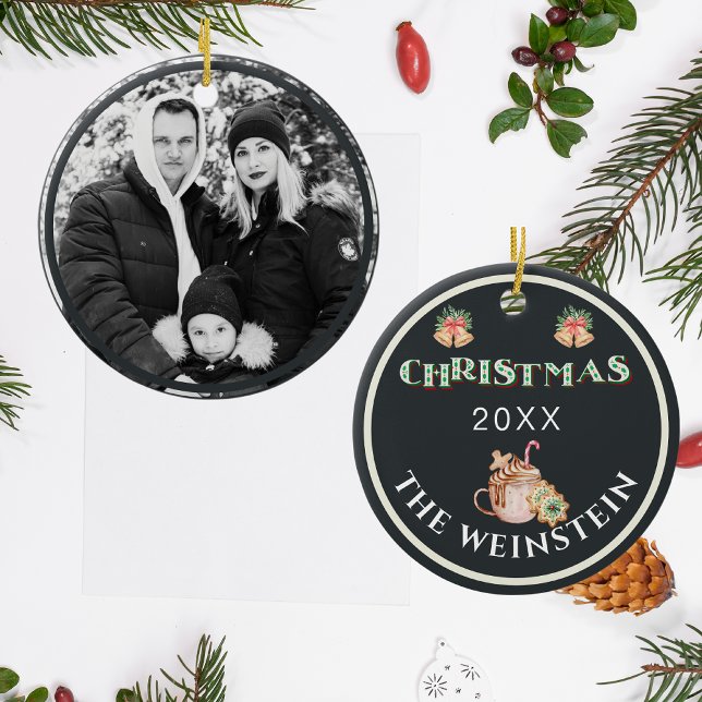 Fun Christmas Photo Keepsake Ceramic Tree Decoration (Creator Uploaded)