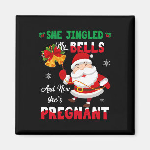Fun Christmas Pregnancy Announcement New Dad Mum 1 Magnet