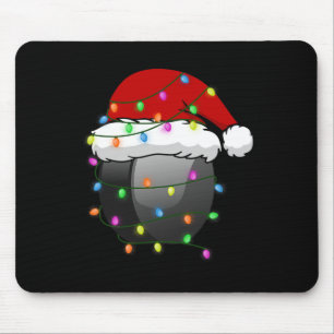 Fun Christmas Santa Hat Hockey Sport Xmas Boys Men Mouse Mat
