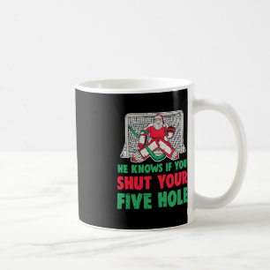 Fun Christmas Santa Ice Hockey Goaltender Goalie 1 Coffee Mug