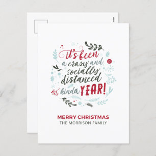 Fun Christmas Script Holiday Postcard