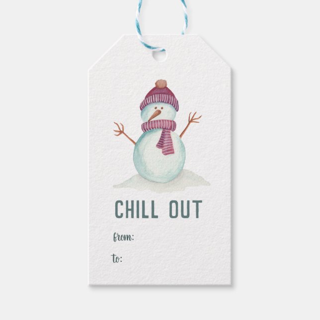 Fun Christmas Snowman Gift Tags (Front)