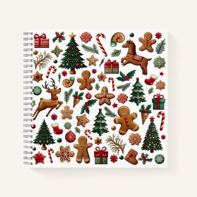 Fun Christmas Spiral Notebook (Front)