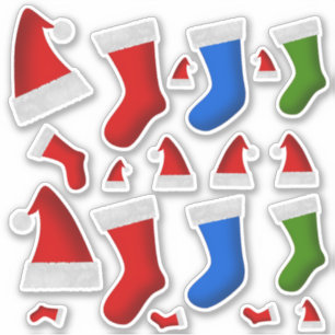 Fun Christmas Stockings & Christmas Santa Hats