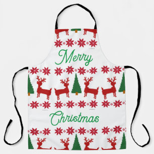 Fun Christmas Sweater Style Holiday Pattern Apron