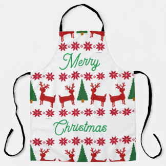 Fun Christmas Sweater Style Holiday Pattern Apron