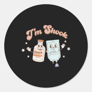 Fun Christmas Tee Crna Pacu ER ED ICU Cricital Car Classic Round Sticker