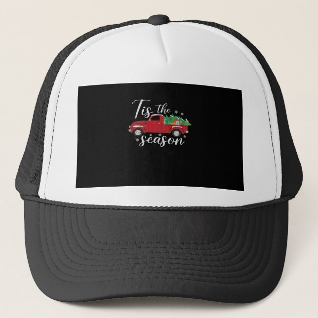 Fun Christmas Tis The Season Holiday Trucker Hat (Front)