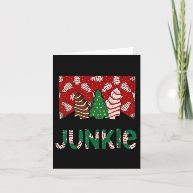 Fun Christmas Tree Cake Junkie Tis The Season West Card (Front)