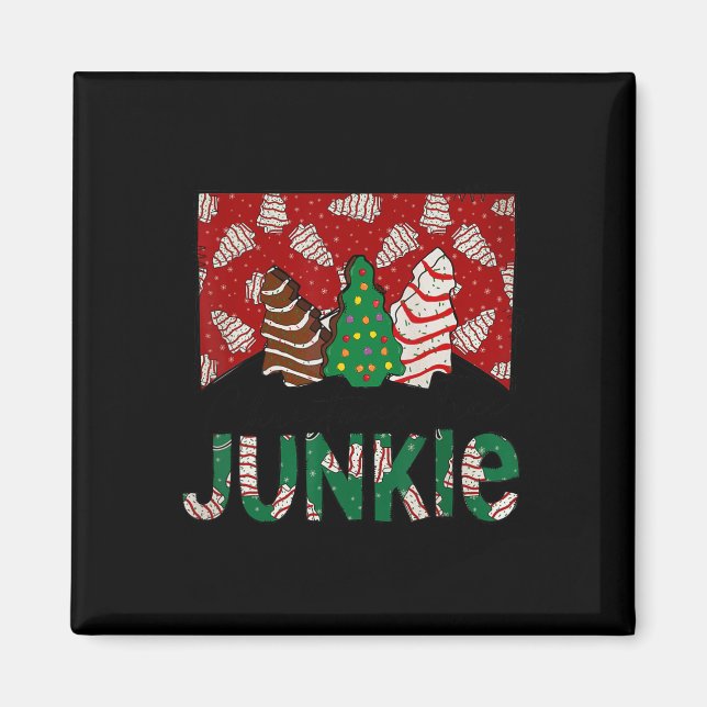Fun Christmas Tree Cake Junkie Tis The Season West Magnet (Front)