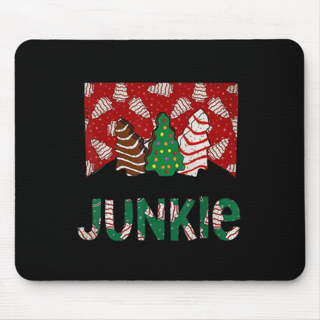 Fun Christmas Tree Cake Junkie Tis The Season West Mouse Mat (Front)