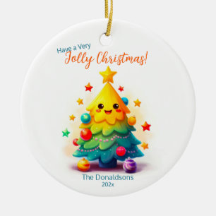 Fun Christmas Tree Ceramic Tree Decoration