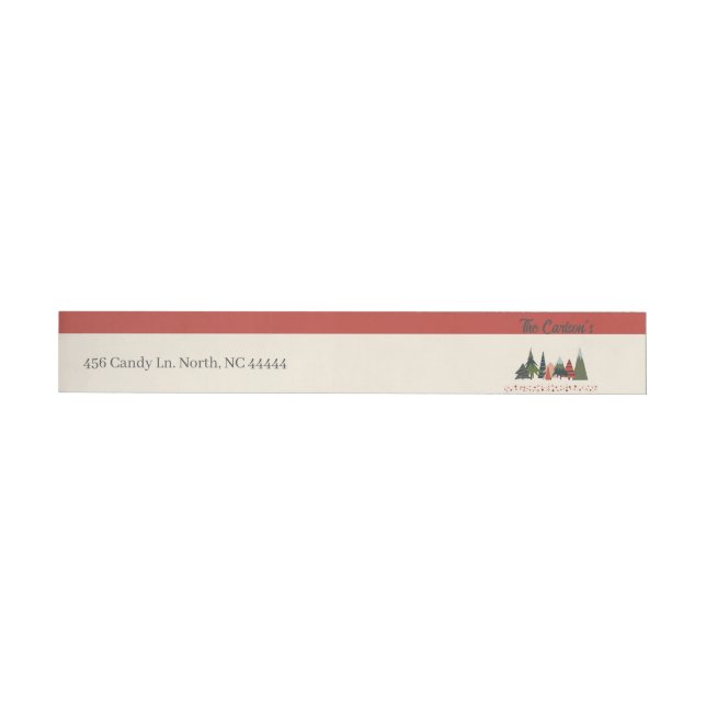 Fun Christmas Tree Return Address Wraparound Label (Individual)