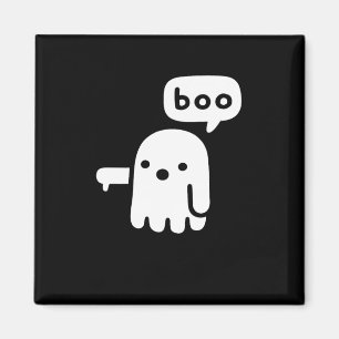 Fun Chunky Ghost Of Disapproval Boo Halloween Magnet
