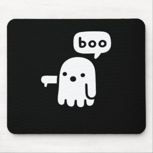 Fun Chunky Ghost Of Disapproval Boo Halloween Mouse Mat