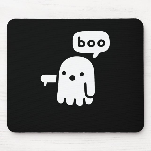 Fun Chunky Ghost Of Disapproval Boo Halloween   Mouse Mat (Front)