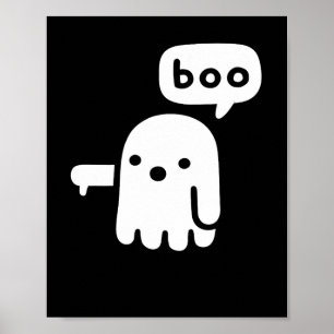 Fun Chunky Ghost Of Disapproval Boo Halloween   Poster