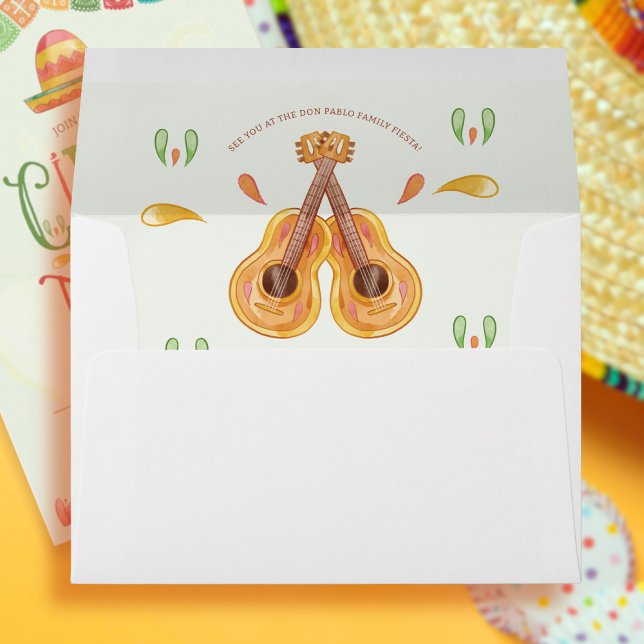 Fun Cinco de Mayo Fiesta Party Invitation Envelope (Creator Uploaded)