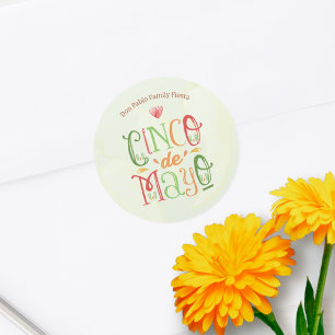 Fun Cinco de Mayo Party Classic Round Sticker